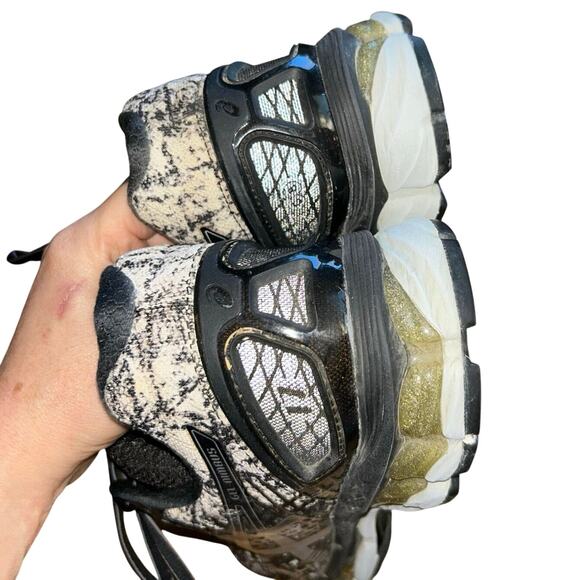 ASICS Gel Nimbus Mens Shoes Size 11 Black silver T507Q - Picture 3 of 10